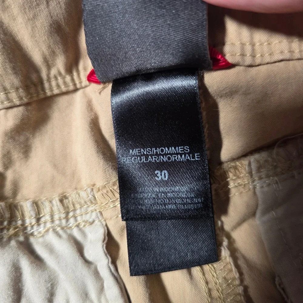 The North Face Mens 30 Cargo Shorts Tan Cotton Nylon Hiking Utility AJDQ